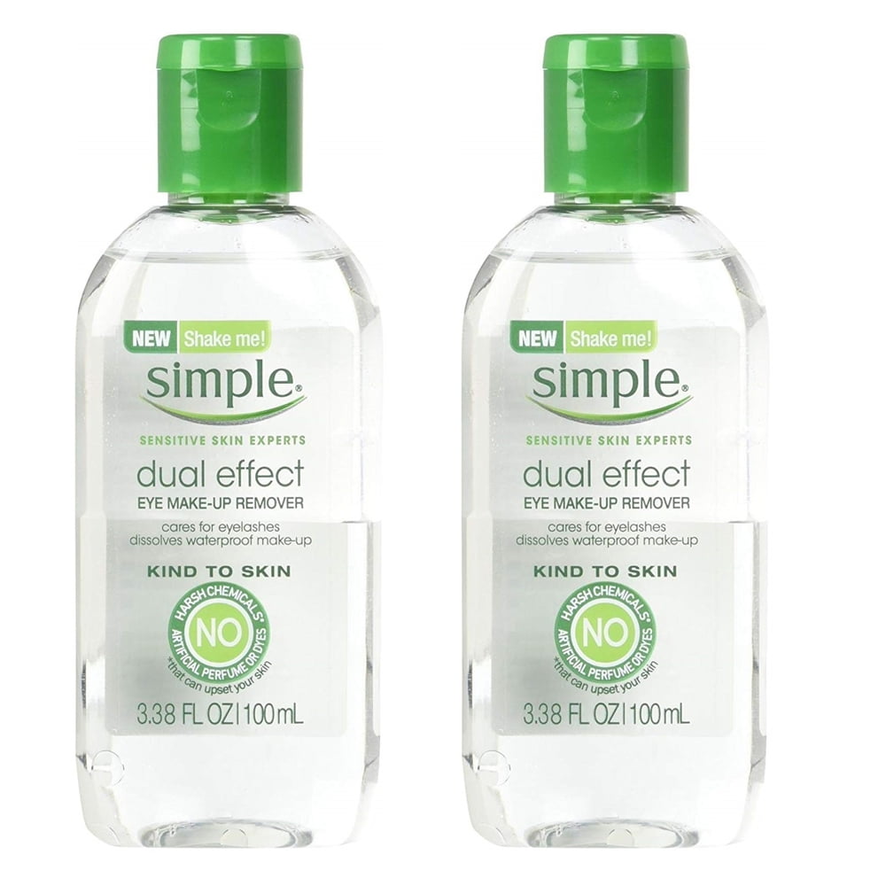(3 Pack) Simple Kind To Skin Eye Makeup Remover Dual Effect 3.38 Oz