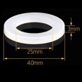thumbnail image 3 of Washer Circle Silicone White Flat Rubber Gasket Replacement For Pipe Water Tap Connection 12 Pieces, 3 of 8