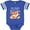 Football Blue and White, variant on Inktastic My Papa Loves Me- little fox Boys or Girls Baby Bodysuit