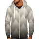 thumbnail image 2 of Sudadera para hombre Otoño Sudaderas Deportes casuales Fitness Con capucha Cremallera Chaqueta con estampado degradado Odeerbi ODB-5, 2 of 5