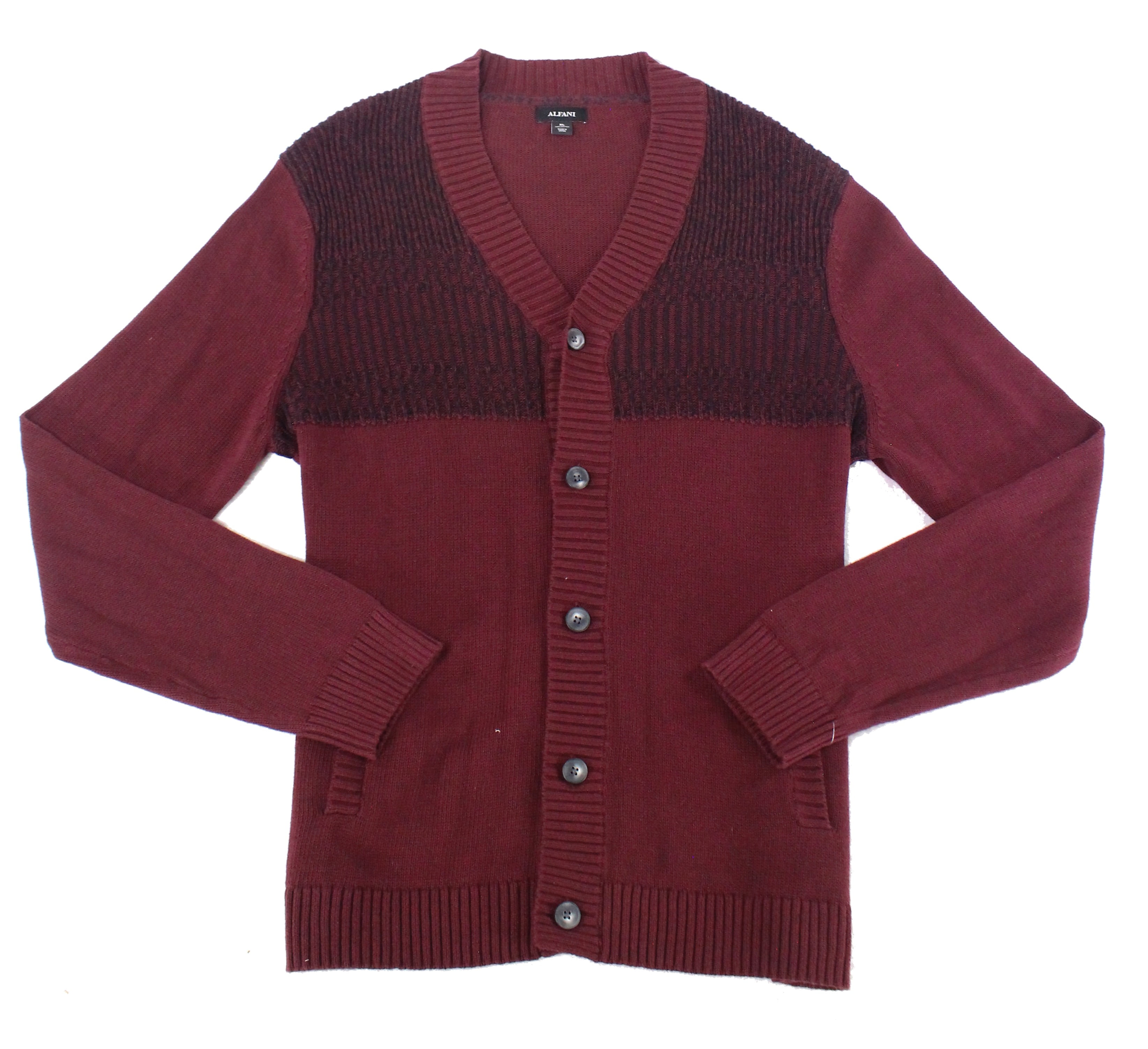 red button up sweater mens