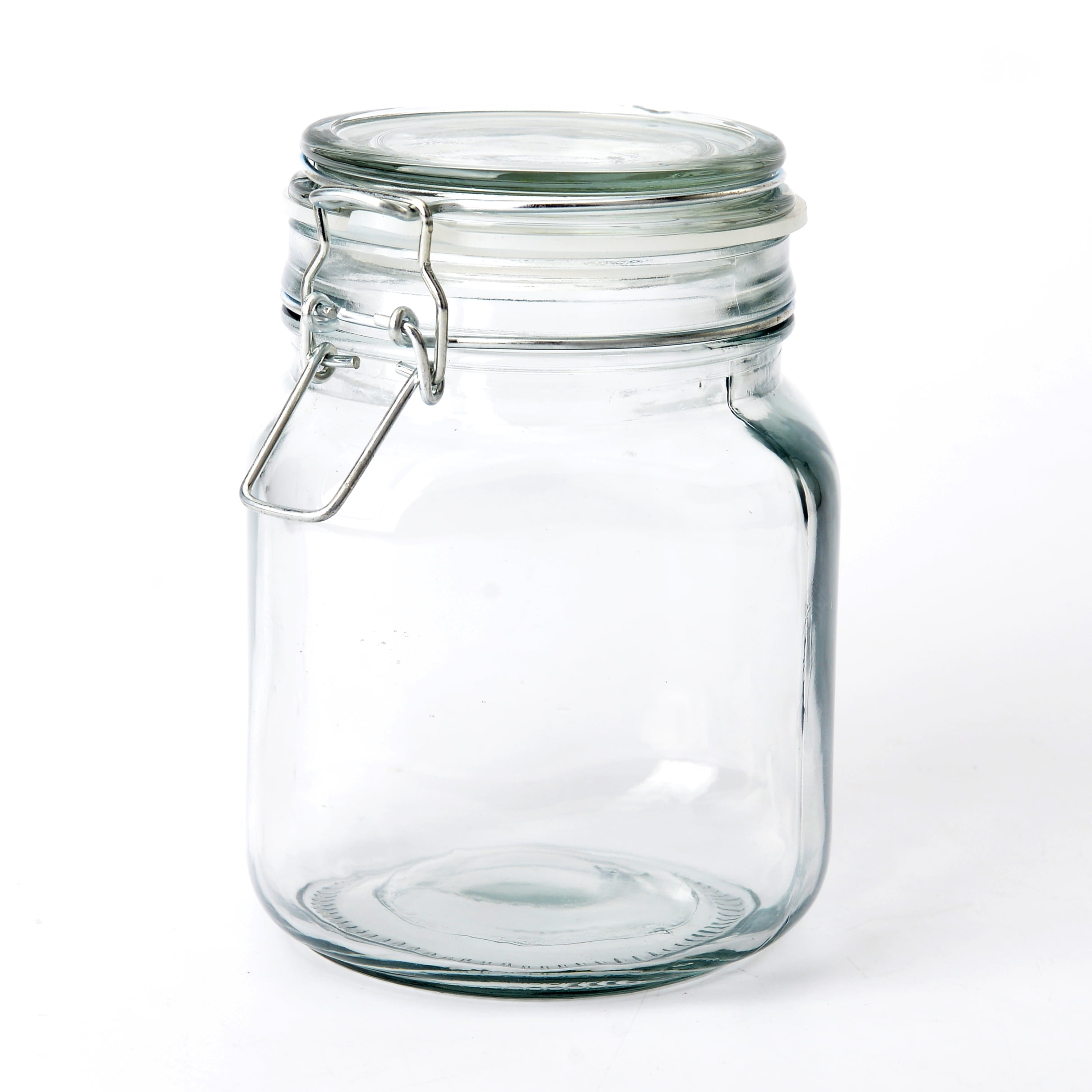 Mainstays Kitchen Storage 38-Ounce Clear Glass Lock Lid Jar