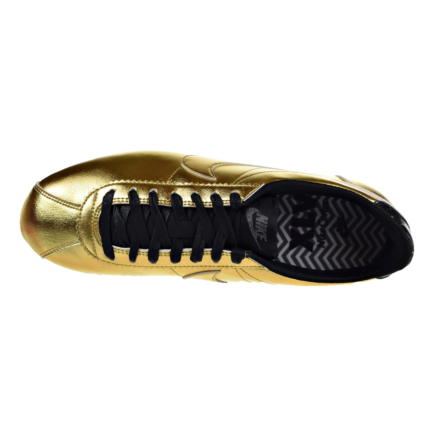 Women Nike ID Cortez Custom Nike ID 331985 982 Black Suede with Gold - Size  8