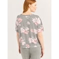 thumbnail image 4 of Joyspun Women’s Scoop Neck Sleepwear Tee with Short Sleeves, Sizes S-3X, 4 of 6