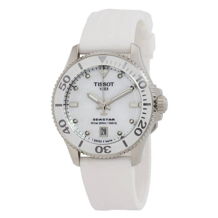 Tissot Seastar Quartz Diamond White Mother of Pearl Dial Unisex Watch T120.210.17.116.00