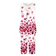thumbnail image 2 of Conjunto de Verano para las Mujeres Impreso Cuello Redondo sin Mangas Y Pantalones, Casual de Dos Piezas para las Mujeres, 2 of 5