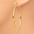 thumbnail image 3 of 14K Gold Square Tube Hoop Earrings Polished Jewelry, 3 of 4