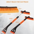 thumbnail image 3 of 32" Snow Brush Ice Scrapers for Car Windshield, 3 in 1 Snow Squeegee for Cars, Trucks, Blue, Orange, 3 of 7