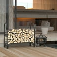 thumbnail image 5 of Regal Flame 4 ft Heavy Duty Firewood Shelter Log Rack for Fireplaces and Fire Pits to Enjoy a Real Fire or Complement Vent-Free, Propane, Gas, Gas Inserts, Ethanol, Electric, Indoor Outdoor Fireplaces, 5 of 9