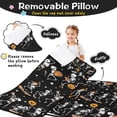 thumbnail image 3 of Black Halloween Dancing Skeletons Toddler Nap Mats for Kids Preschool,50"x20" Sleeping Mat Bag or Kids,Toddler Sleeping Bag,Toddler Nap Mat or Daycare, 3 of 6