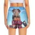 thumbnail image 2 of Lsque Elephant Sits Printed Women's Running Shorts with Liner Pockets,Elastic Quick Dry Workout Athletic Gym Yoga Shorts,Womens High Waist Shorts-Medium, 2 of 9
