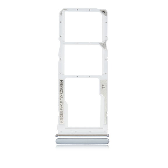 Replacement Dual Sim Card Tray Compatible For Xiaomi Redmi Note 9S / Note 9 Pro 4G (Glacier White)