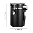 thumbnail image 2 of BLEEUS 40/50/60 Oz Coffee Canister Sealed Food Organizer For Dry Food Home Supplies (Black 1800Ml), 2 of 6