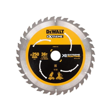 DEWALT - Extreme Runtime FlexVolt Mitre Saw Blade 250 x 30mm x 36T