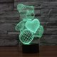 thumbnail image 5 of Luz nocturna 3D Lámpara LED Luz nocturna Lámpara táctil para niños 7 colores cambian Luz nocturna de oso de peluche Regalos de Navidad Lámparas para decoración de dormitorio Bautizo Niña, 5 of 5