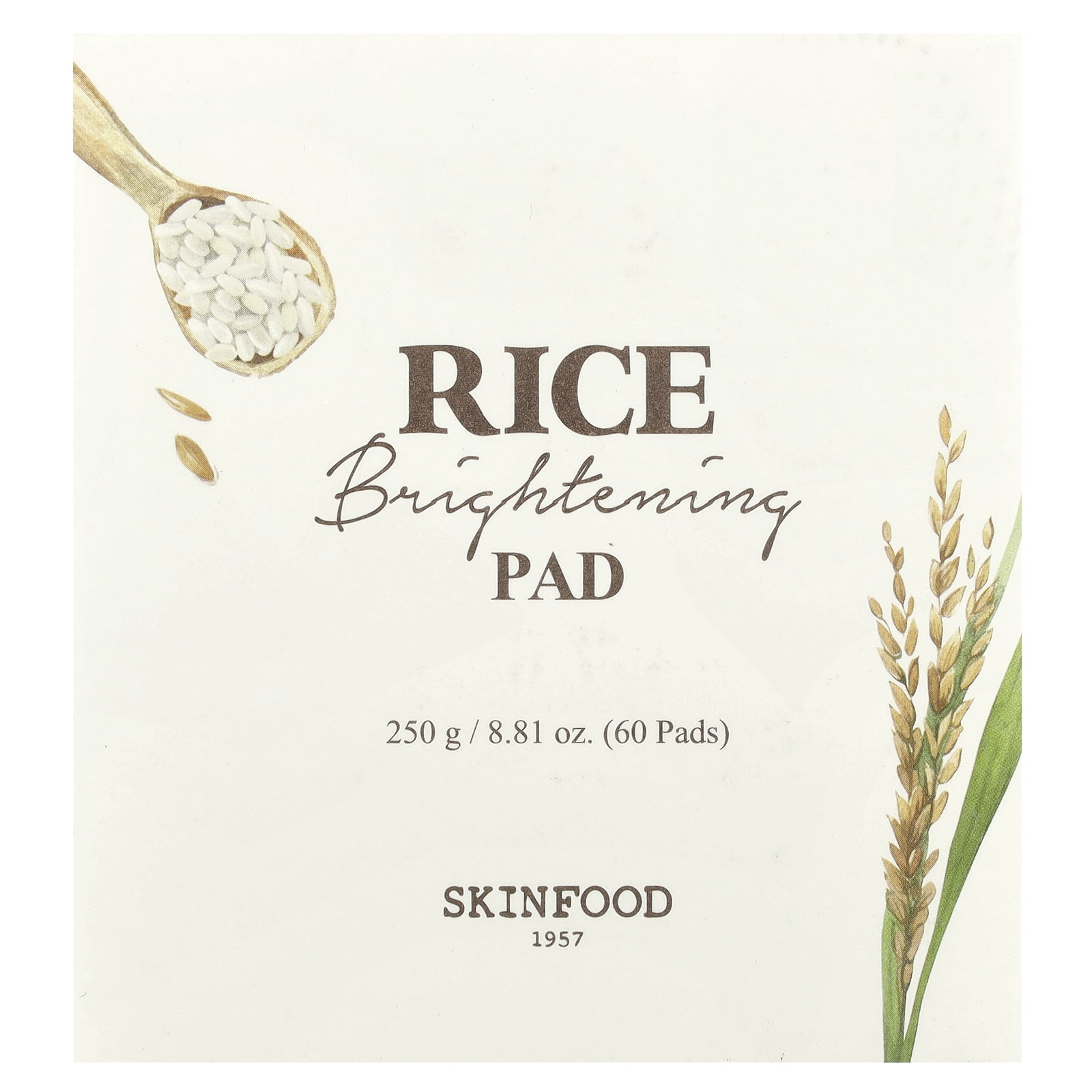 Skinfood Rice Brightening Pad, 60 Pads
