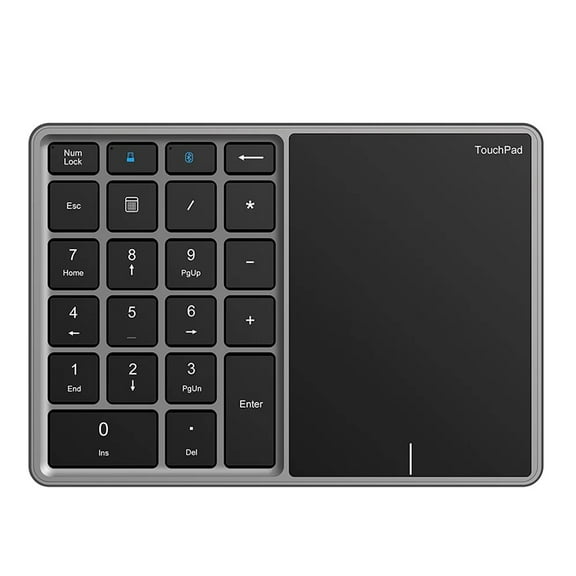 Two Mode Wireless Numeric Keyboard with Touchpad Bluetooth 2.4G Number Keypad Rechargable USB Digital Numpad for Android Win IOS