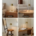 thumbnail image 3 of UME 3 pack Rechargeable Table Lamp, Waterproof Cordless Lamp With 3 Color Temps and Stepless Dimming for Dinner Desk Cafe Outdoor (Brushed Gold), 3 of 7