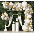 thumbnail image 1 of Arco de globos Vevor plateado blanco y dorado 136 globos dorados metalizados globos blancos, 1 of 5