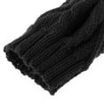 thumbnail image 4 of hengtong 4xWinter Half Finger Fingerless Gloves Arm Hand Warmer Cable Knit Mittens Black 4 Pcs, 4 of 9