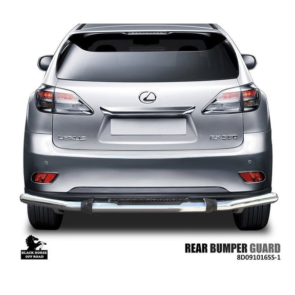 Black Horse Rear Bumper Guard 8D091016SS-1 For 08-16 Toyota Highlander/ 99-03 Lexus RX300/ 04-15 Lexus RX400/RX350/RX330 Stainless Steel Rear Bu...