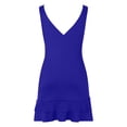 thumbnail image 5 of Efsteb Elegant Dresses for Women Fashion V-Neck Sleeveless Midi Dress Bodycon Ruffle Hem Cocktail Dress for Formal Party (Blue,S), 5 of 7