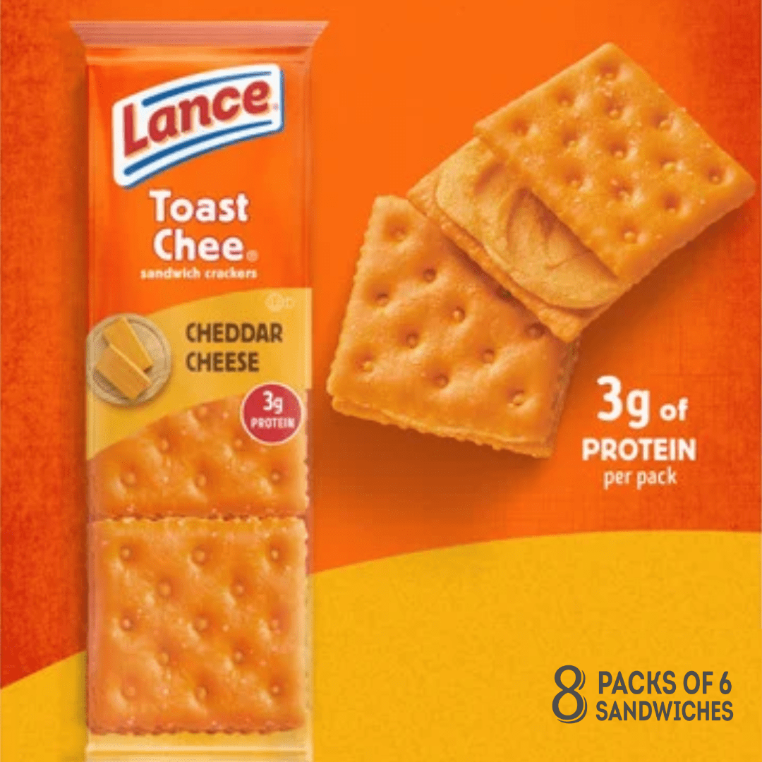 Sandwich Crackers Variety Pack, 40 Individual Snack Bags - Quality Lance Snacks, Featuring Toasty, Toastchee & Captain's Wafers