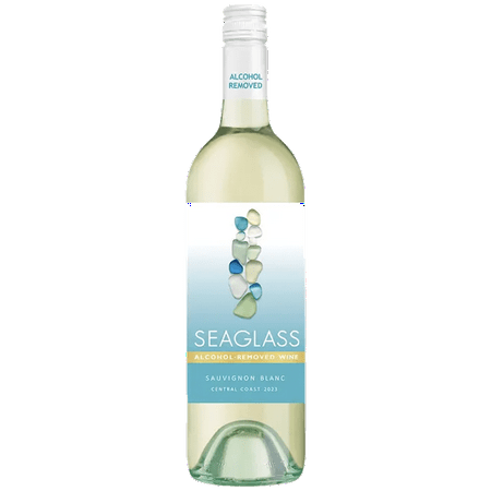Seaglass Alcohol-Removed Sauvignon Blanc – Crisp, Clean & Refreshing Non-Alcoholic White Wine with Lemongrass, Melon & Citrus Aromas – 750ml Bottles - 1 Pack