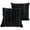 Black, variant on Cheer Collection Faux Fur Throw Pillows 20" x 20", Set of 2 - Blue