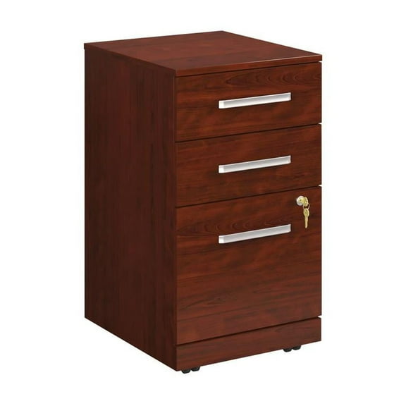 Sauder Affirm Engineered Wood 3-Drawer Mobile Filing Cabinet in Classic Cherry
