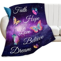 Butterfly Blanket for Women Girls Soft Warm Purple Butterfly Stuff Decor Fleece Throw Blanket Plush Cozy Butterfly Animal Lightweight Flannel Gifts Blankets for Kids Adults 50"X40"
