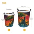 thumbnail image 3 of Fuzoiu Abstract Tree Castle Print Circular Hamper,Laundry Basket with Handle,Collapsible Laundry,Dirty Clothes Storage Basket,for Bedroom Bathroom Dorm Living Room-Small, 3 of 6