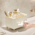 thumbnail image 3 of Rectangular Tissue Cover Organizer with Removable Compartments for Remote Control Storage, 3 of 5