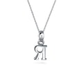 thumbnail image 2 of Bling Jewelry Womens ABC Block Letter Initial Pendant Necklace Silver Alphabet, 2 of 4