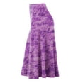 thumbnail image 2 of Made by Johnny Women's Tie Dye Lightweight Flare Midi Pull On Closure Skirt L PURPLE, 2 of 5