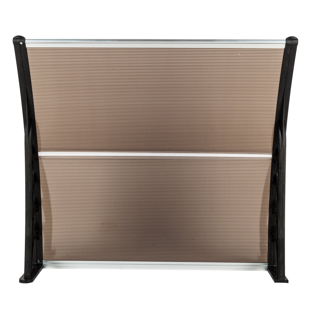 Kepooman 39.8" x 35.8" ABS Brown & Black Bracket Door/ Window Awnings for Patios, Outdoor Awning for Rain Snow Protection, Awnings for Windows (Aluminum Fixing Bars) Kepooman 39.8" x 35.8" ABS Brown & Black Bracket Door/ Window Awnings for Patios, Outdoor Awning for Rain Snow Protection, Awnings for Windows (Aluminum Fixing Bars)