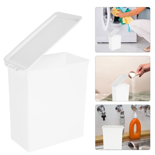 LITINKIMI Laundry Powder Container White Plastic Large Capacity Storage Box for Laundry Beads and Sundries