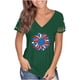 thumbnail image 1 of Blusa de manga corta de encaje informal con cuello en V de verano para mujer Fridja  bn8037, 1 of 7