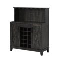 thumbnail image 3 of Home Source Bar Cabinet with Wine Rack in Charcoal Finish, 3 of 3