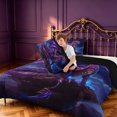 thumbnail image 4 of Manfei Purple Dragon Animals Full Size Comforter Sets,Gothic Cloud Starry Sky Bedding Comforter Set,Black Reversible,3-Piece,1 Comforter and 2 Pillowcases, 4 of 7