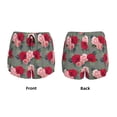 thumbnail image 5 of Picia Rose Flowers Pattern Women's 2 in 1 Athletic Running Shorts High Waisted Workout Casual Gym Sweat Shorts with Comfy Liner Zipper Pockets-, 5 of 9