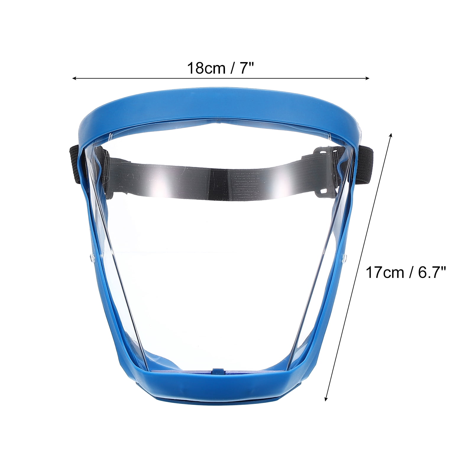 Uxcell Full Safety Face Shields, Anti Fogging Full Safety Face Protection Face Shield Blue