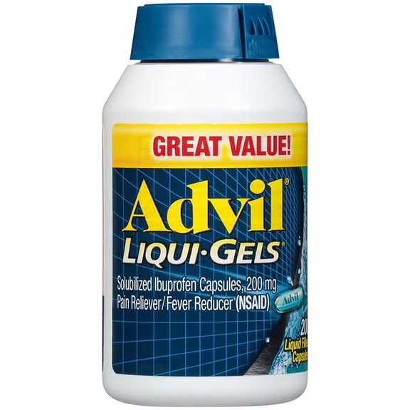 Advil Liqui-Gels Pain Reliever Fever Reducer 200 Count Liquid Filled Capsules