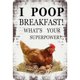 thumbnail image 1 of Placa Metal Vintage Gallina Pintura Hierro Rectangular Arte Pared Del 20x30cm, 1 of 9