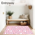thumbnail image 3 of ODIKA 2'x3' Machine Washable Non-Slip Area Rug, Sweet Feline Portrait Cute Cat High Traffic Rug, Pink, 719136, 3 of 7