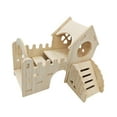 thumbnail image 2 of Bothyi Wooden Hamster Hideout House Rat Playground Small Pets Activity Toy Habitat Maze, 2 of 8