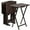 Espresso, variant on PJ Wood Folding TV Tray Tables with Storage Rack, Espresso, 5 Piece Set