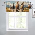 thumbnail image 4 of Horse Kitchen Valance Curtains Sunset Forest Running Horse Wild Animals Window Valance for Living Room Bathroom Bedroom, Kitchen Valance Rod Pocket Window Decor Curtain 54 by 18 in, 1 Panel, 4 of 6