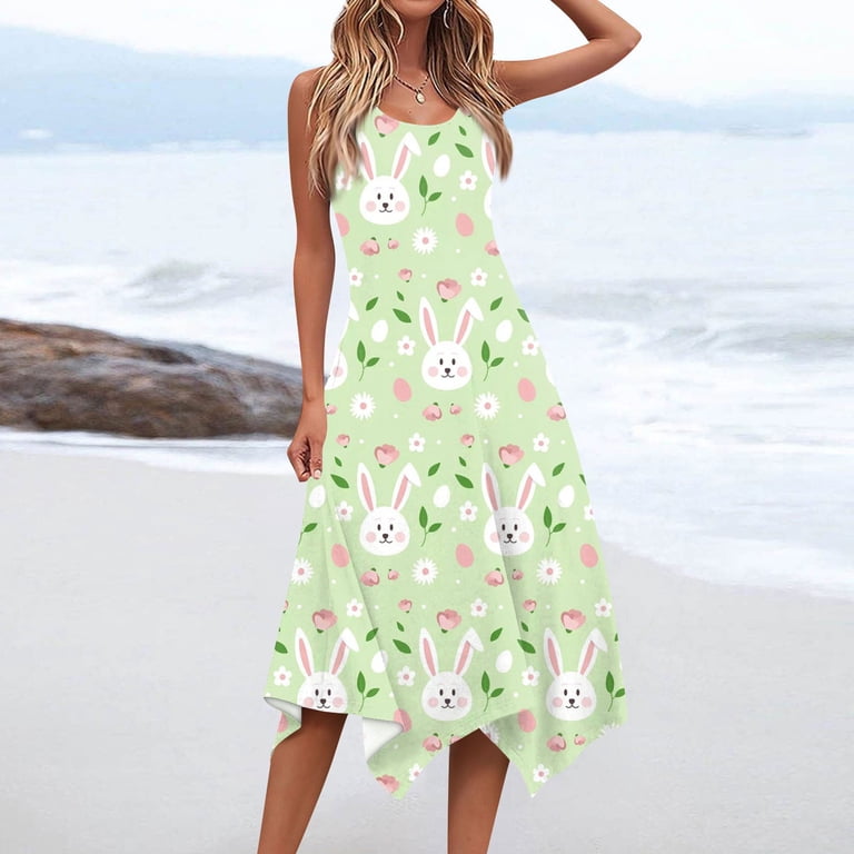HAJWOH Womens Easter Dresses 2025 Bunny Egg Graphic Sleeveless Spring Dresses Casual Soft Crewneck Boho Tank Dresses Midi Dress Happy Easter Gift for Women Green XXL - Walmart.com HAJWOH Womens Easter Dresses 2025 Bunny Egg Graphic Sleeveless Spring Dresses Casual Soft Crewneck Boho Tank Dresses Midi Dress Happy Easter Gift for Women Green XXL - Walmart.com