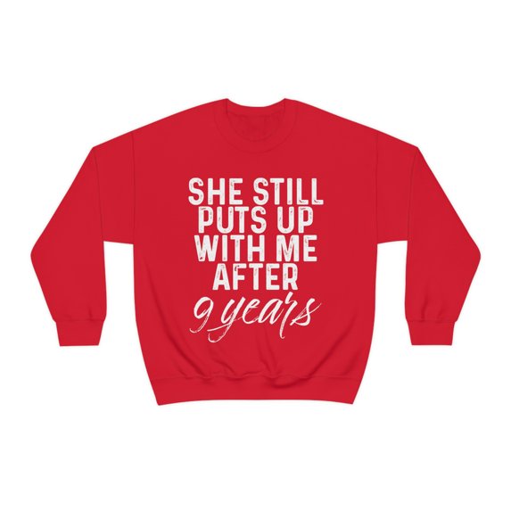 9th Anniversary Husband Sweatshirt, Gifts, Sweater Shirt